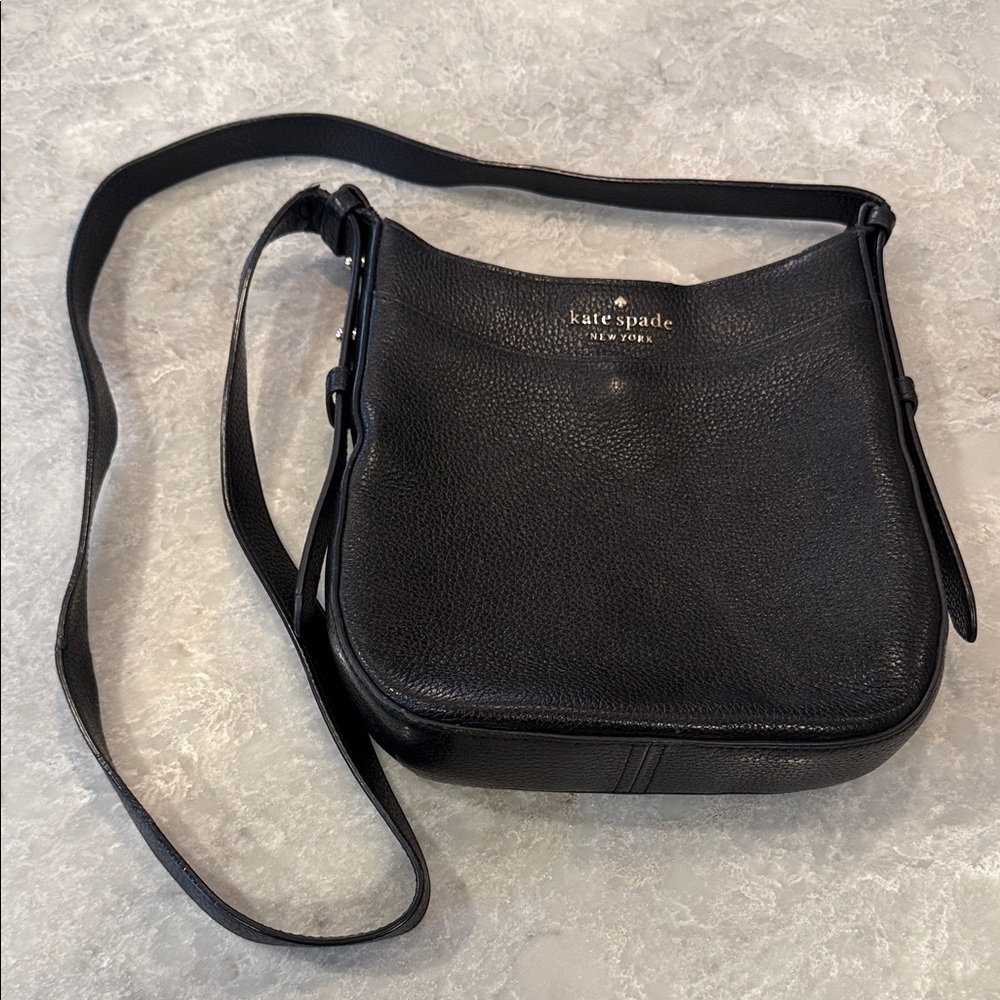 Kate Spade Black Pebbled Leather Shoulder Bag